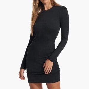Vuori Black Long Sleeve Halo Dress